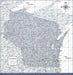 Wisconsin Map Poster - Light Gray Color Splash CM Poster