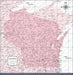 Wisconsin Map Poster - Pink Color Splash CM Poster