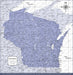 Push Pin Wisconsin Map (Pin Board) - Purple Color Splash CM Pin Board