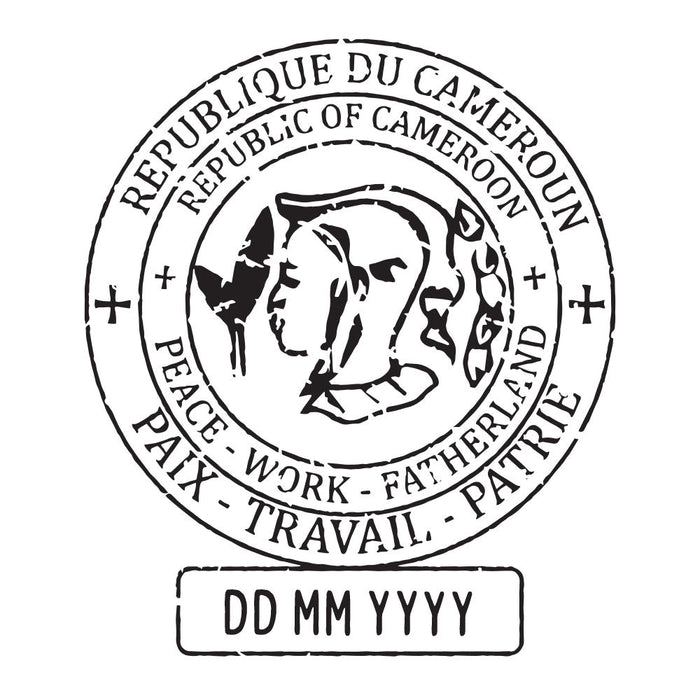 Passport Stamp Decal - Cameroon Conquest Maps LLC