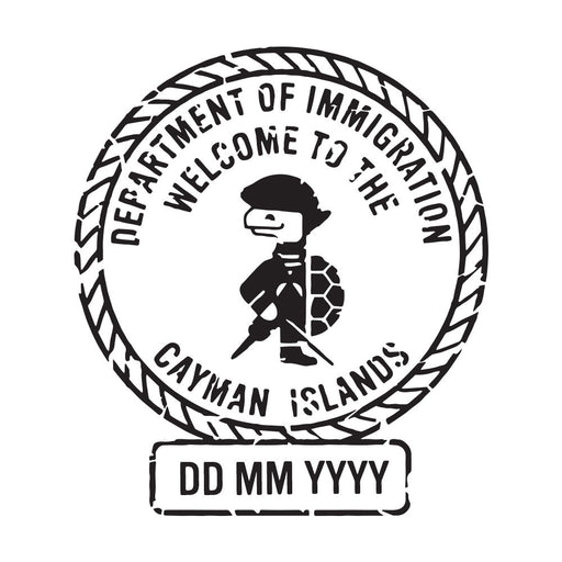 Passport Stamp Decal - Cayman Islands Conquest Maps LLC