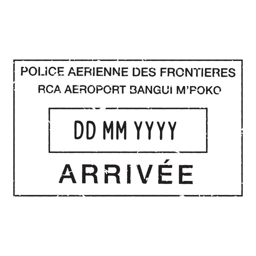 Passport Stamp Decal - Central African Republic Conquest Maps LLC