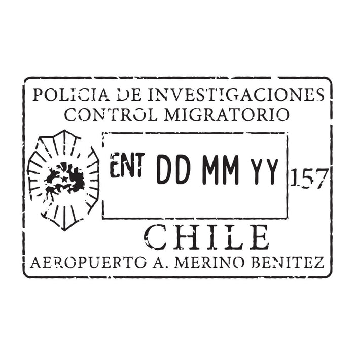 Passport Stamp Decal - Chile Conquest Maps LLC