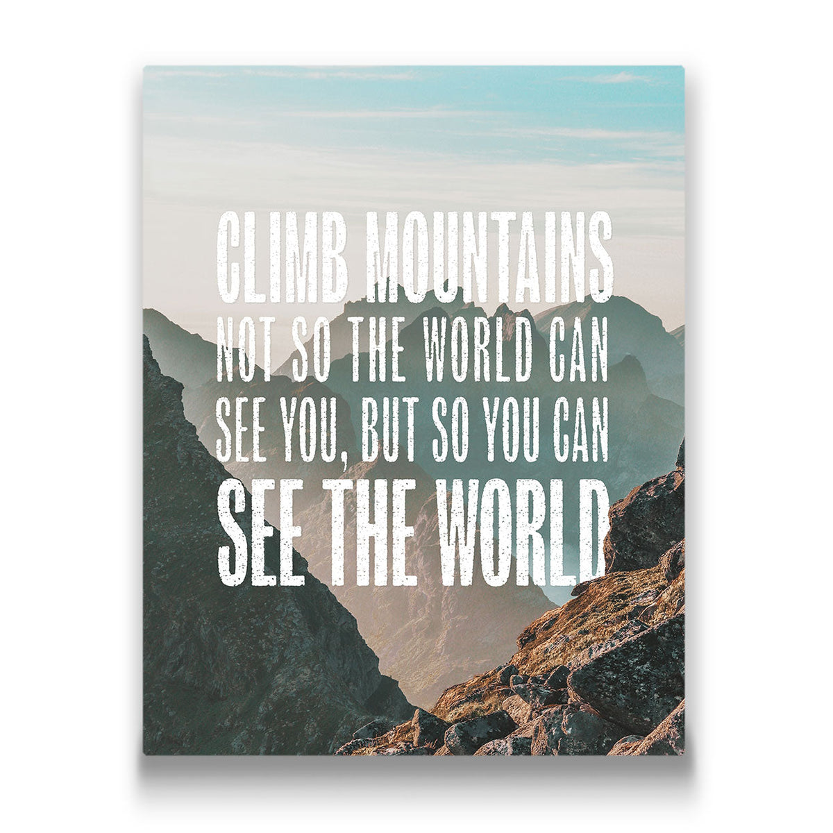 Climb Mountains - Canvas Wall Art Conquest Maps LLC