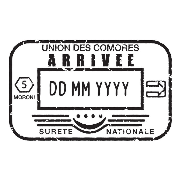 Passport Stamp Decal - Comoros Conquest Maps LLC