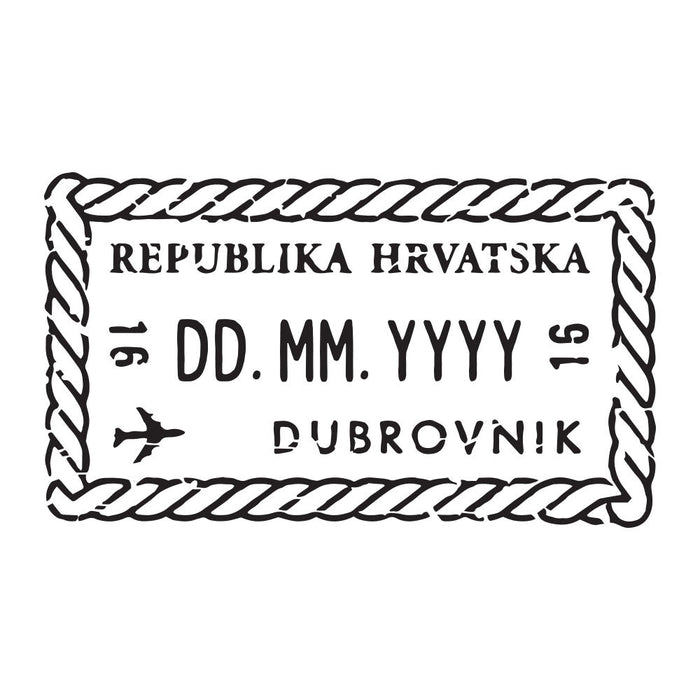 Passport Stamp Decal - Croatia Conquest Maps LLC