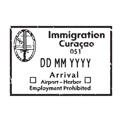 Passport Stamp Decal - Curaçao Conquest Maps LLC