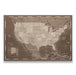Push Pin USA Map (Pin Board) - Deep Espresso CM Pin Board