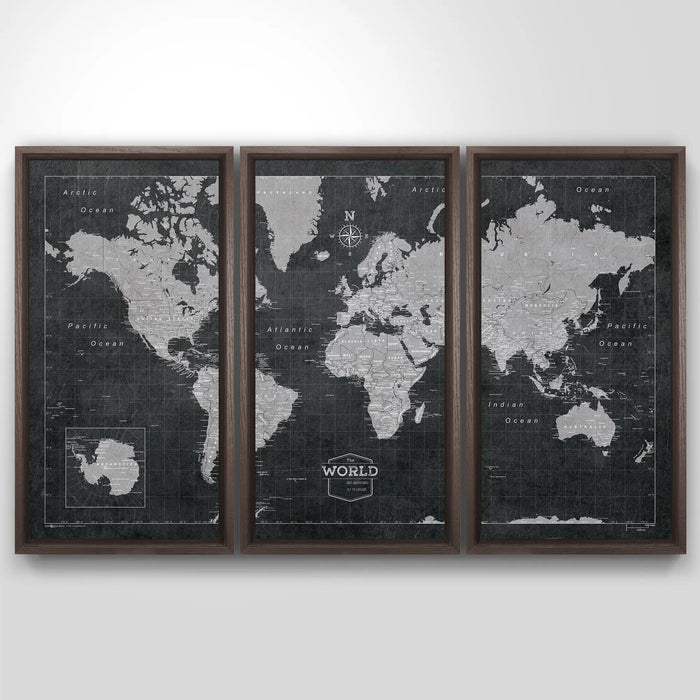 Decorative Wood Frame for Push Pin Maps - All Frames Conquest Maps LLC