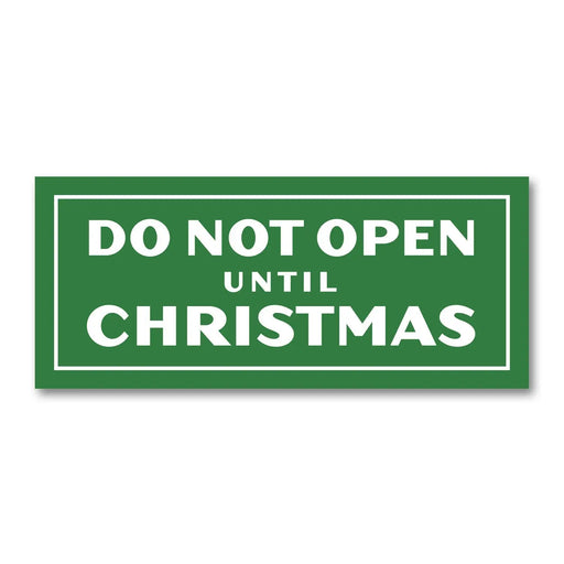 "Do Not Open Until Christmas" Sticker - (Good For One Map) Conquest Maps LLC