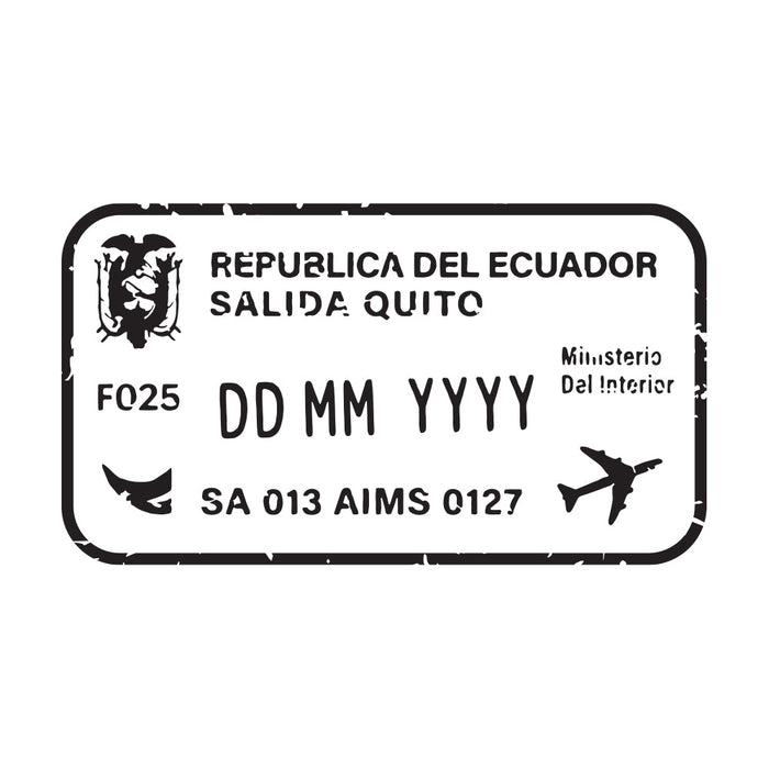 Passport Stamp Decal - Ecuador Conquest Maps LLC