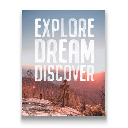 Explore Dream Discover - Canvas Wall Art Conquest Maps LLC