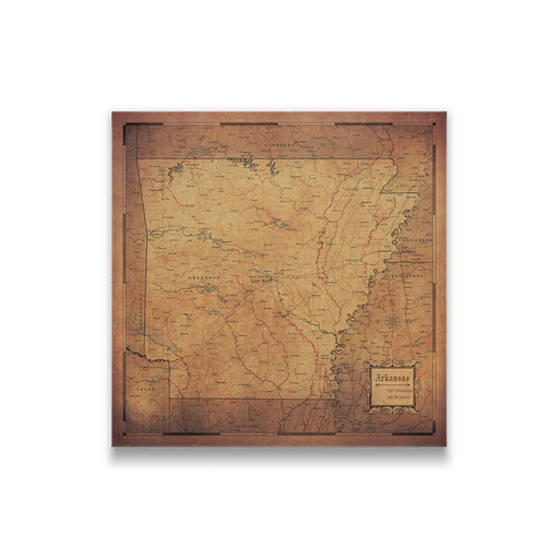 Push Pin Arkansas Map (Pin Board) - Golden Aged CM Pin Board