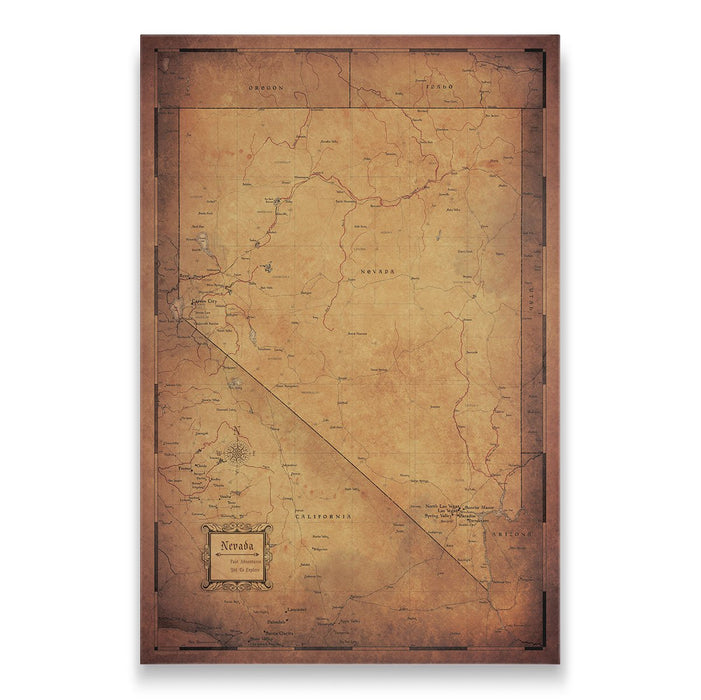 Push Pin Nevada Map (Pin Board) - Golden Aged CM Pin Board