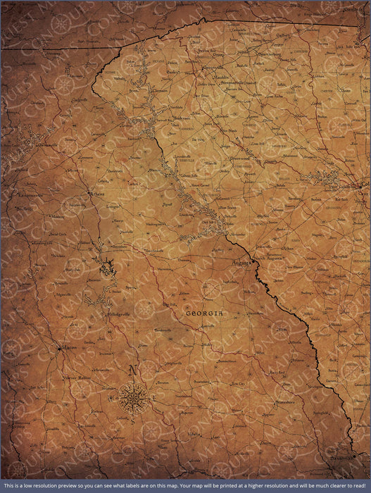 Push Pin South Carolina Map (Pin Board) - Golden Aged