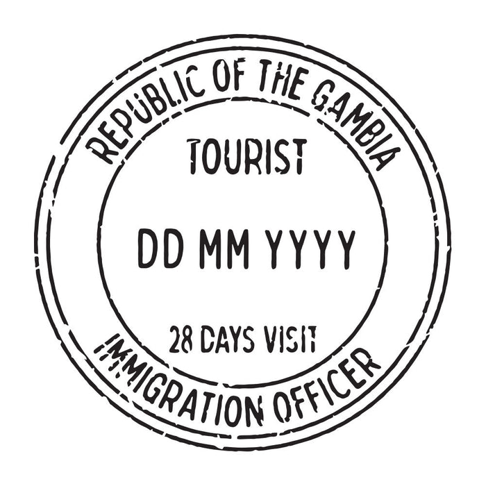 Passport Stamp Decal - Gambia Conquest Maps LLC