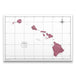 Push Pin Hawaii Map (Pin Board) - Burgundy Color Splash CM Pin Board