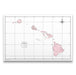 Hawaii Map Poster - Pink Color Splash CM Poster