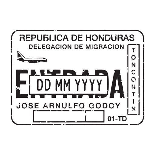 Passport Stamp Decal - Honduras Conquest Maps LLC