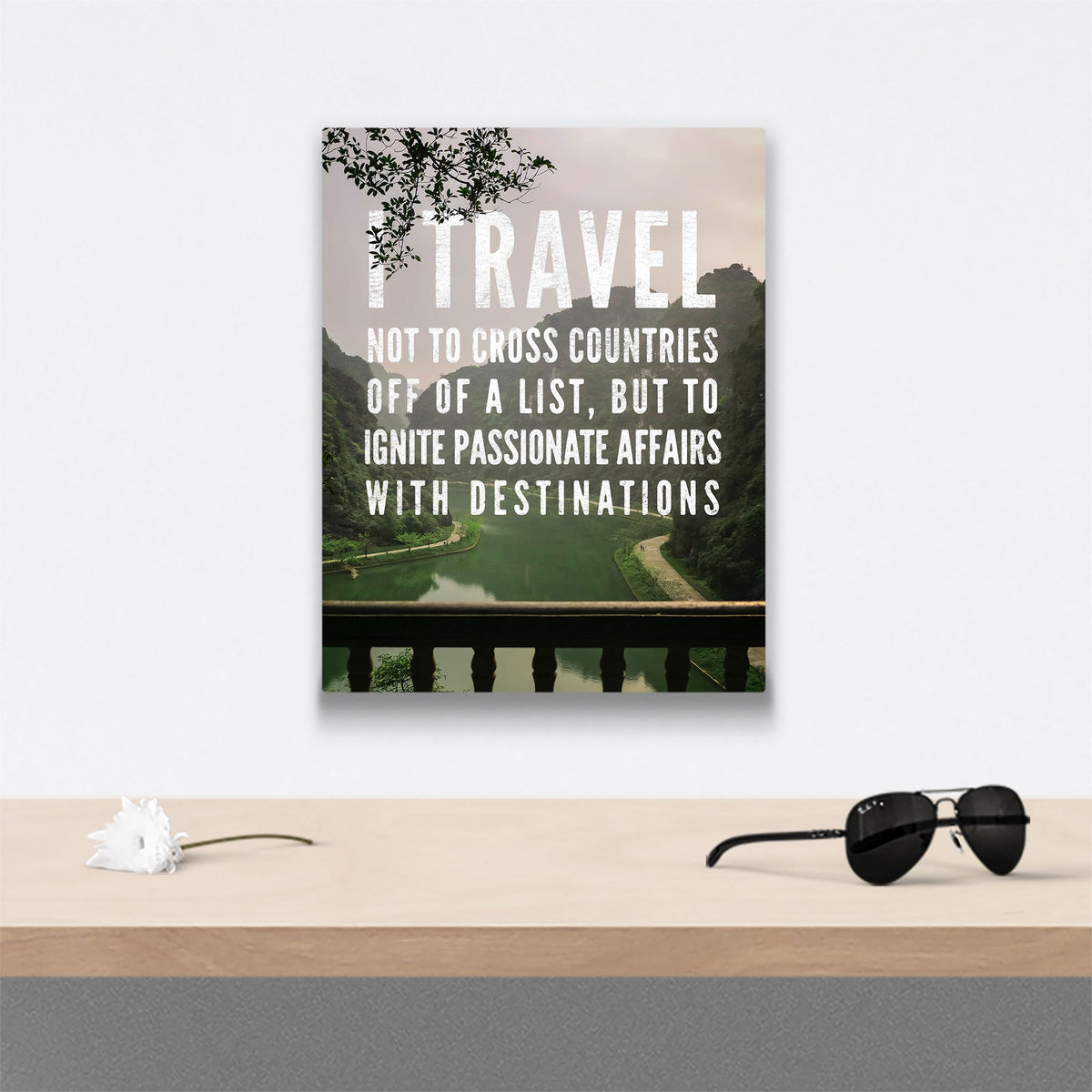 I Travel Not To Cross Countries - Canvas Wall Art Conquest Maps LLC