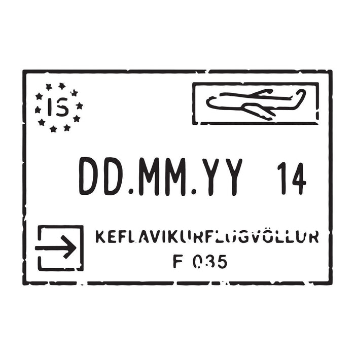 Passport Stamp Decal - Iceland Conquest Maps LLC