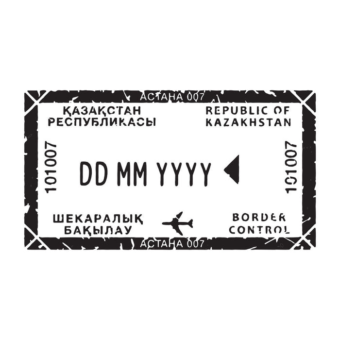 Passport Stamp Decal - Kazakhstan Conquest Maps LLC