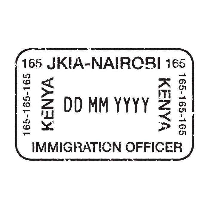 Passport Stamp Decal - Kenya Conquest Maps LLC