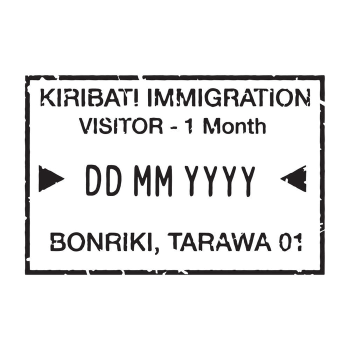 Passport Stamp Decal - Kiribati Conquest Maps LLC