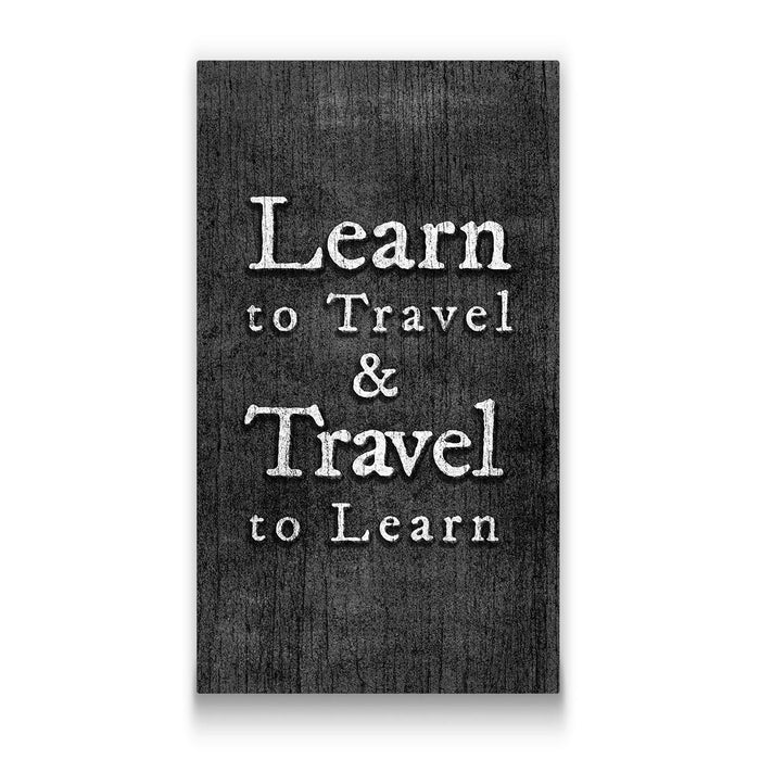 Learn to Travel - Canvas Wall Art Conquest Maps LLC