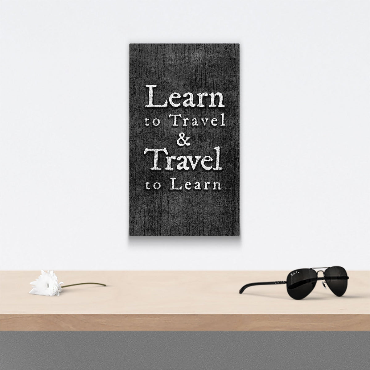 Learn to Travel - Canvas Wall Art Conquest Maps LLC
