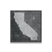 Push Pin California Map (Pin Board) - Modern Slate CM Pin Board