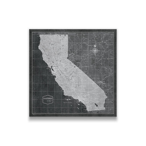 California Map Poster - Modern Slate