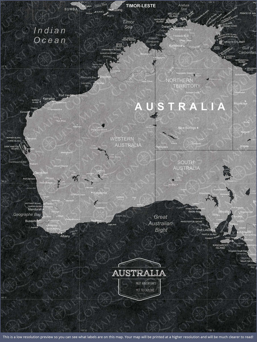 Push Pin Australia Map (Pin Board) - Modern Slate CM Pin Board