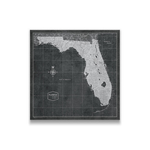 Push Pin Florida Map (Pin Board) - Modern Slate CM Pin Board
