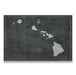 Push Pin Hawaii Map (Pin Board) - Modern Slate CM Pin Board