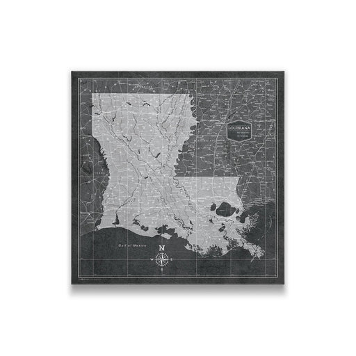 Louisiana Map Poster - Modern Slate
