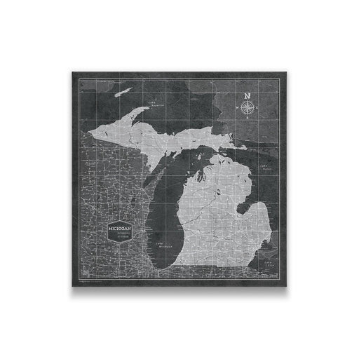 Michigan Map Poster - Modern Slate
