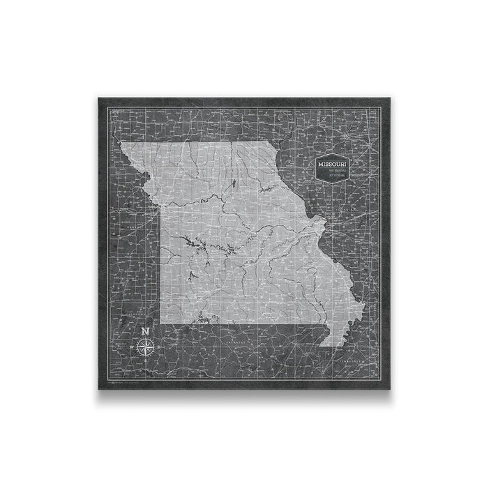 Push Pin Missouri Map (Pin Board) - Modern Slate CM Pin Board