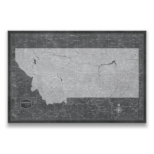Montana Map Poster - Modern Slate