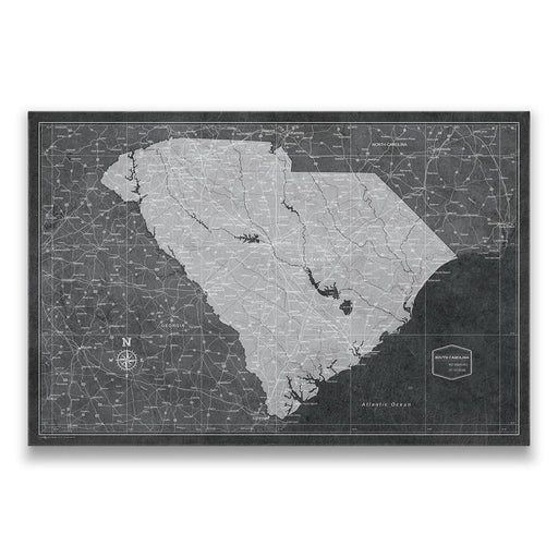 South Carolina Map Poster - Modern Slate