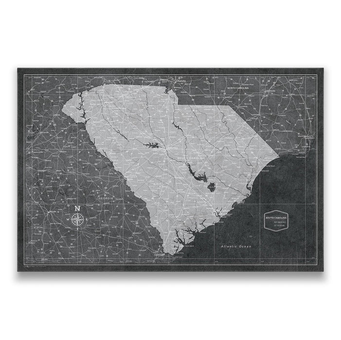 South Carolina Map Poster - Modern Slate CM Poster