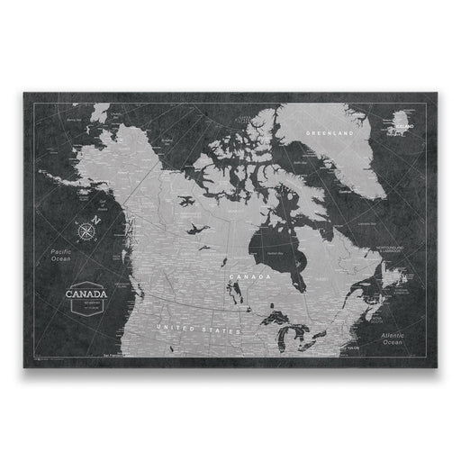 Push Pin Canada Map (Pin Board) - Modern Slate CM Pin Board