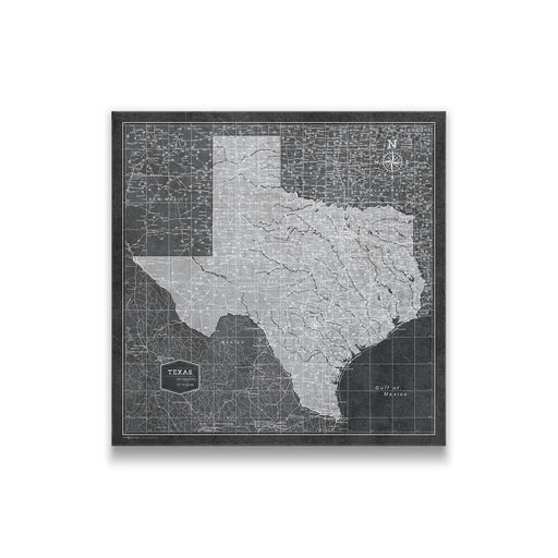 Texas Map Poster - Modern Slate