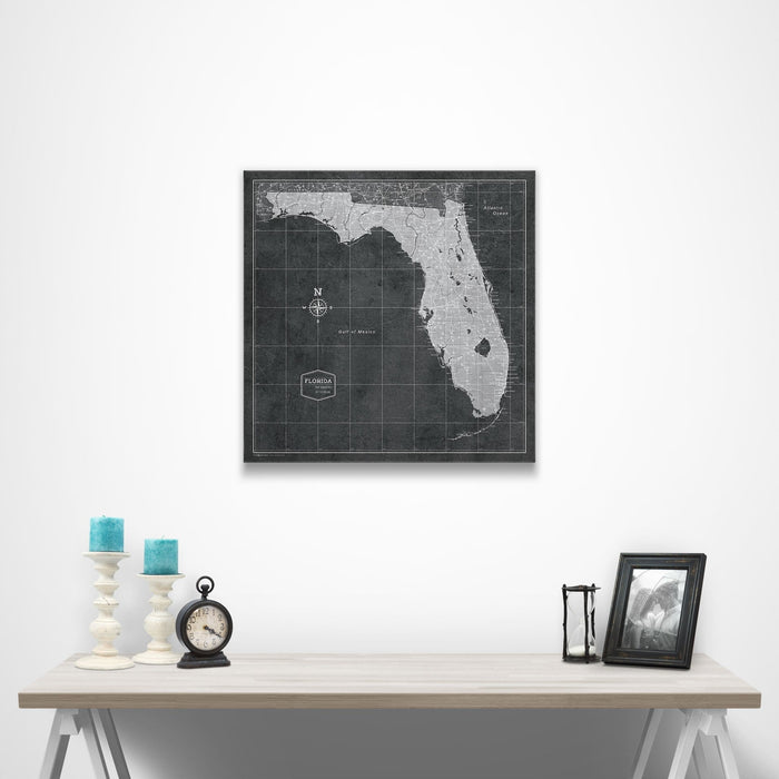 Florida Map Poster - Modern Slate CM Poster