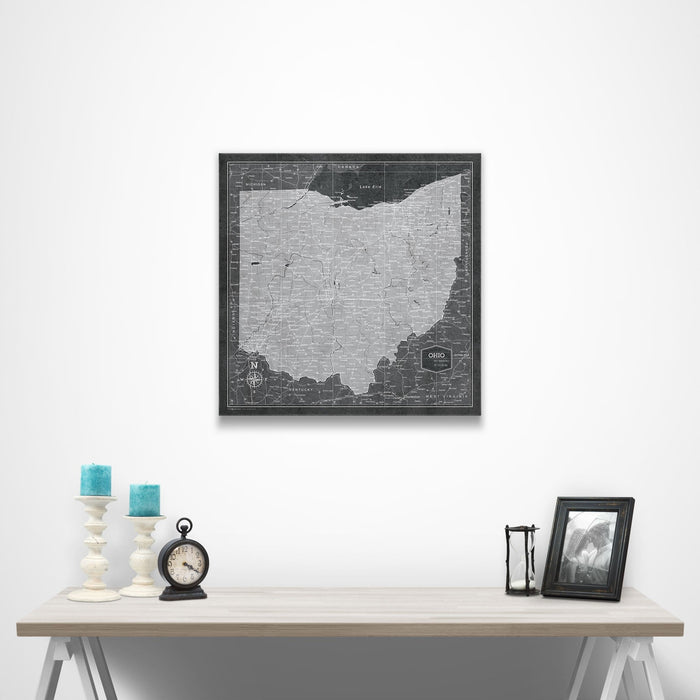 Ohio Map Poster - Modern Slate CM Poster