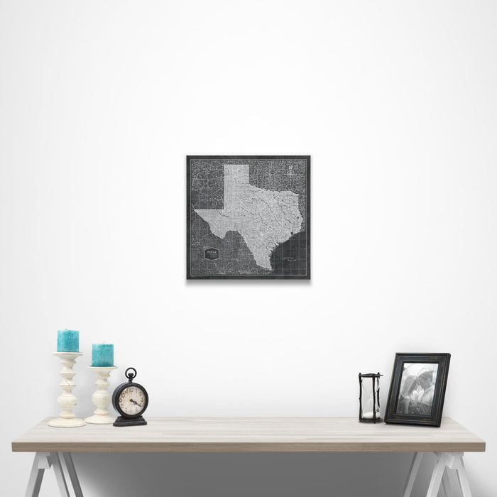 Texas Map Poster - Modern Slate CM Poster