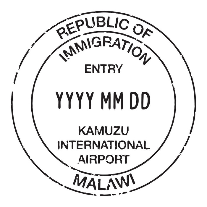 Passport Stamp Decal - Malawi Conquest Maps LLC