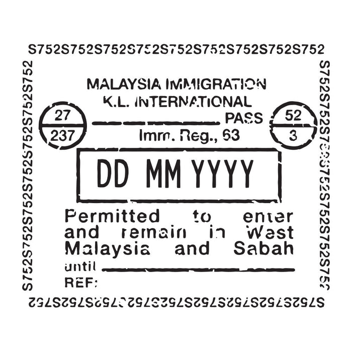 Passport Stamp Decal - Malaysia Conquest Maps LLC