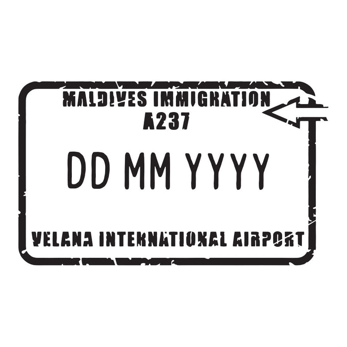 Passport Stamp Decal - Maldives Conquest Maps LLC