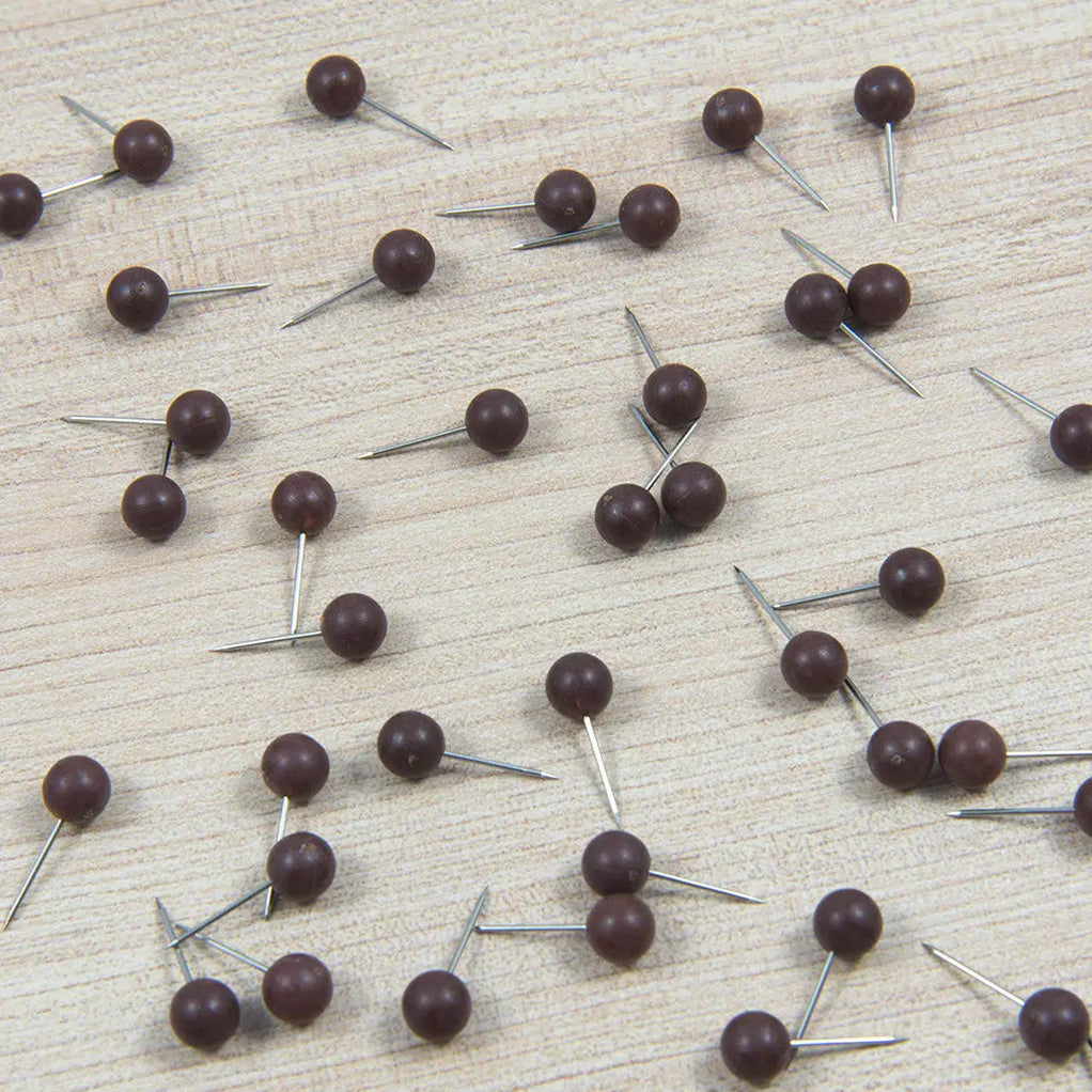 Map Push Pins: Coffee Brown - Matte Finish - Conquest Maps LLC